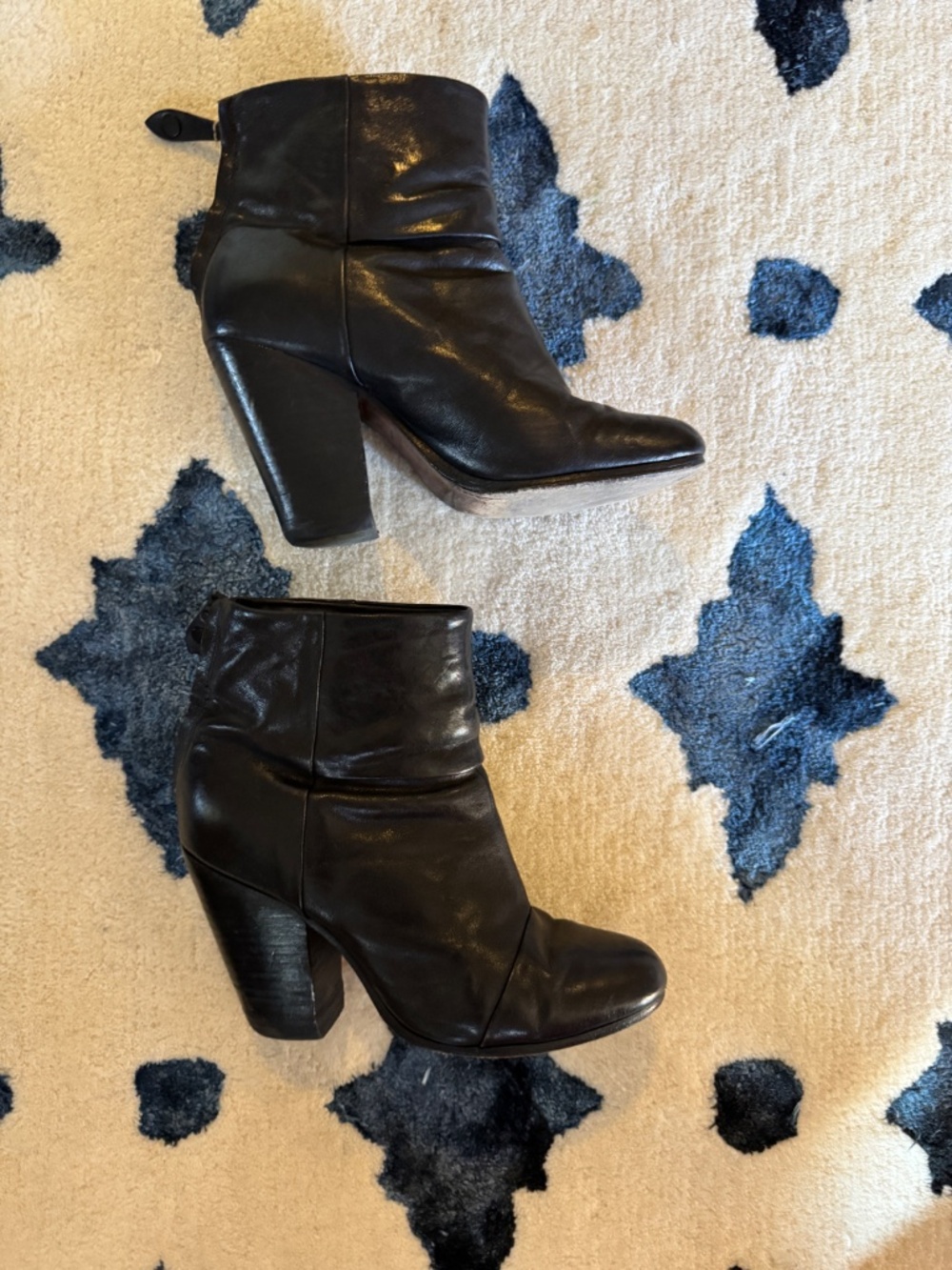 Rag & Bone Newbury Leather Boots Sz 38 with Box, Bag & Authentication Card - Picture 7 of 14